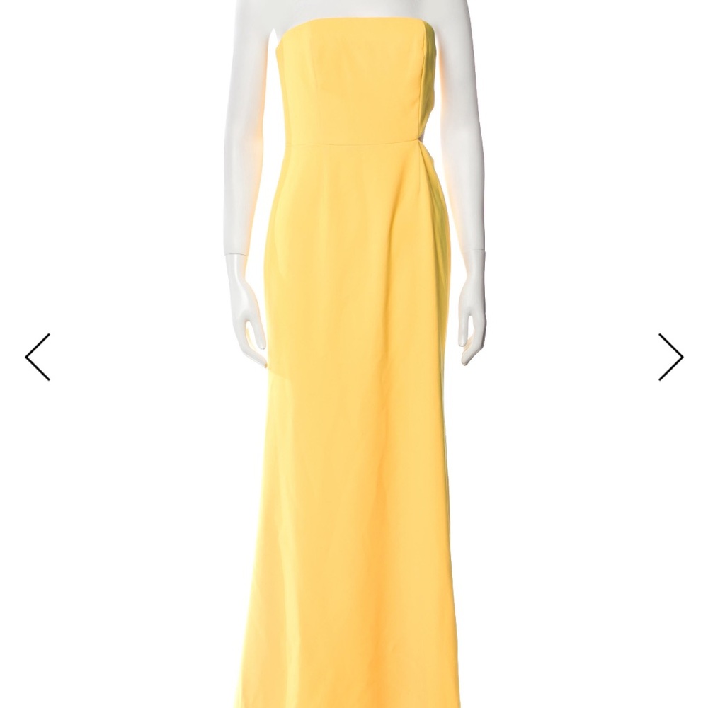 JAYGODFREY Yellow Strapless Maxi Dress